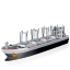 Cargo Ship Black Icon 64x64 png