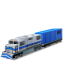 Diesel Locomotive Boxcar Blue Icon 64x64 png