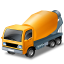 Mixer Truck Yellow Icon 64x64 png