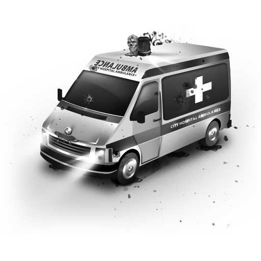 Grey Zombie Ambulance Icon 512x512 png