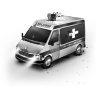 Grey Zombie Ambulance Icon 96x96 png