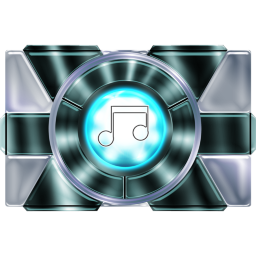 Silver Folder Music Icon 256x256 png