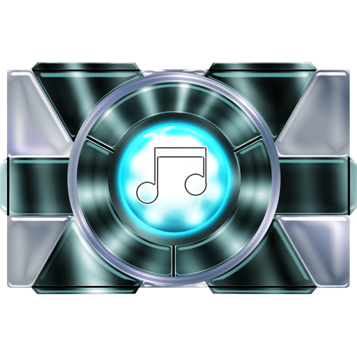 Silver Folder Music Icon 512x512 png