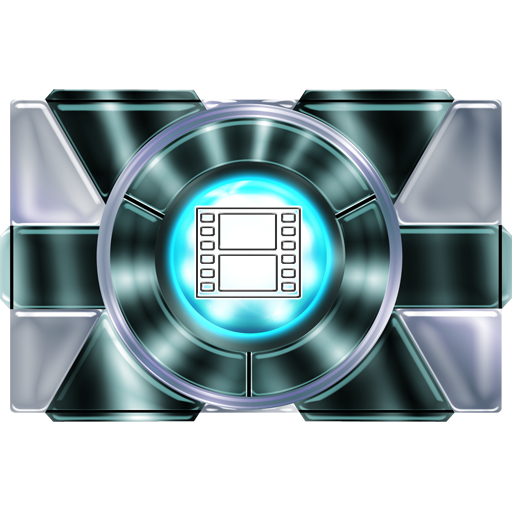 Silver Folder Video Icon 512x512 png