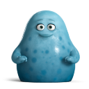 Cute Blue Monsters University Icon 128x128 png