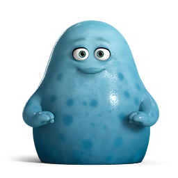 Cute Blue Monsters University Icon 256x256 png