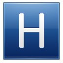 H Blue Icon 128x128 png