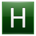 H Dark Green Icon 128x128 png