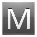 M Grey Icon 128x128 png