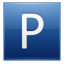 P Blue Icon 128x128 png