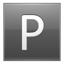 P Grey Icon 128x128 png