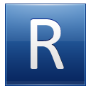 R Blue Icon 128x128 png