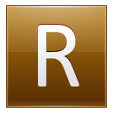 R Gold Icon 128x128 png
