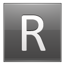 R Grey Icon 128x128 png