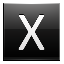 X Black Icon 128x128 png