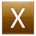 X Gold Icon 128x128 png