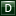 D Dark Green Icon 16x16 png