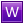 W Violet Icon 24x24 png