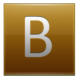 B Gold Icon 256x256 png