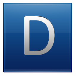 D Blue Icon 256x256 png