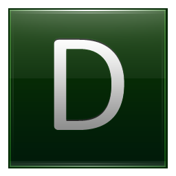 D Dark Green Icon 256x256 png