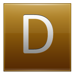 D Gold Icon 256x256 png