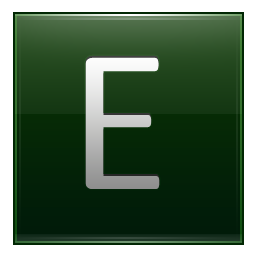 E Dark Green Icon 256x256 png