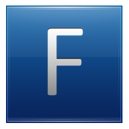 F Blue Icon 256x256 png