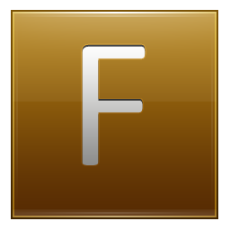 F Gold Icon 256x256 png