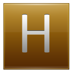 H Gold Icon 256x256 png
