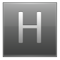 H Grey Icon 256x256 png