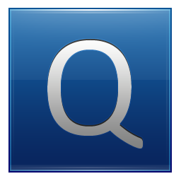 Q Blue Icon 256x256 png