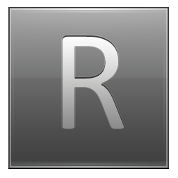 R Grey Icon 256x256 png