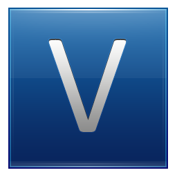 V Blue Icon 256x256 png
