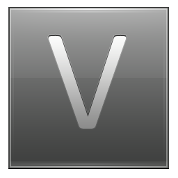 V Grey Icon 256x256 png