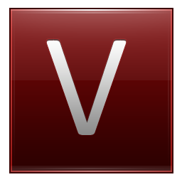 V Red Icon 256x256 png
