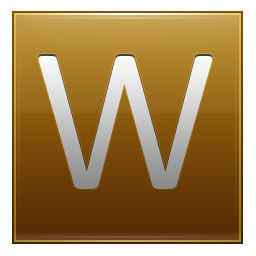 W Gold Icon 256x256 png