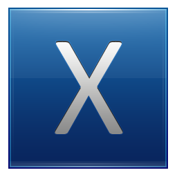 X Blue Icon 256x256 png