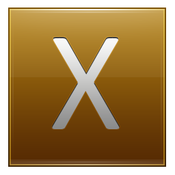 X Gold Icon 256x256 png