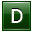 D Dark Green Icon 32x32 png