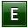 E Dark Green Icon 32x32 png