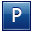 P Blue Icon 32x32 png