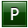 P Dark Green Icon 32x32 png