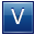 V Blue Icon 32x32 png