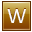 W Gold Icon 32x32 png