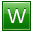 W Green Icon 32x32 png