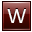 W Red Icon 32x32 png