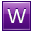 W Violet Icon 32x32 png