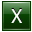 X Dark Green Icon 32x32 png
