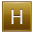 H Gold Icon